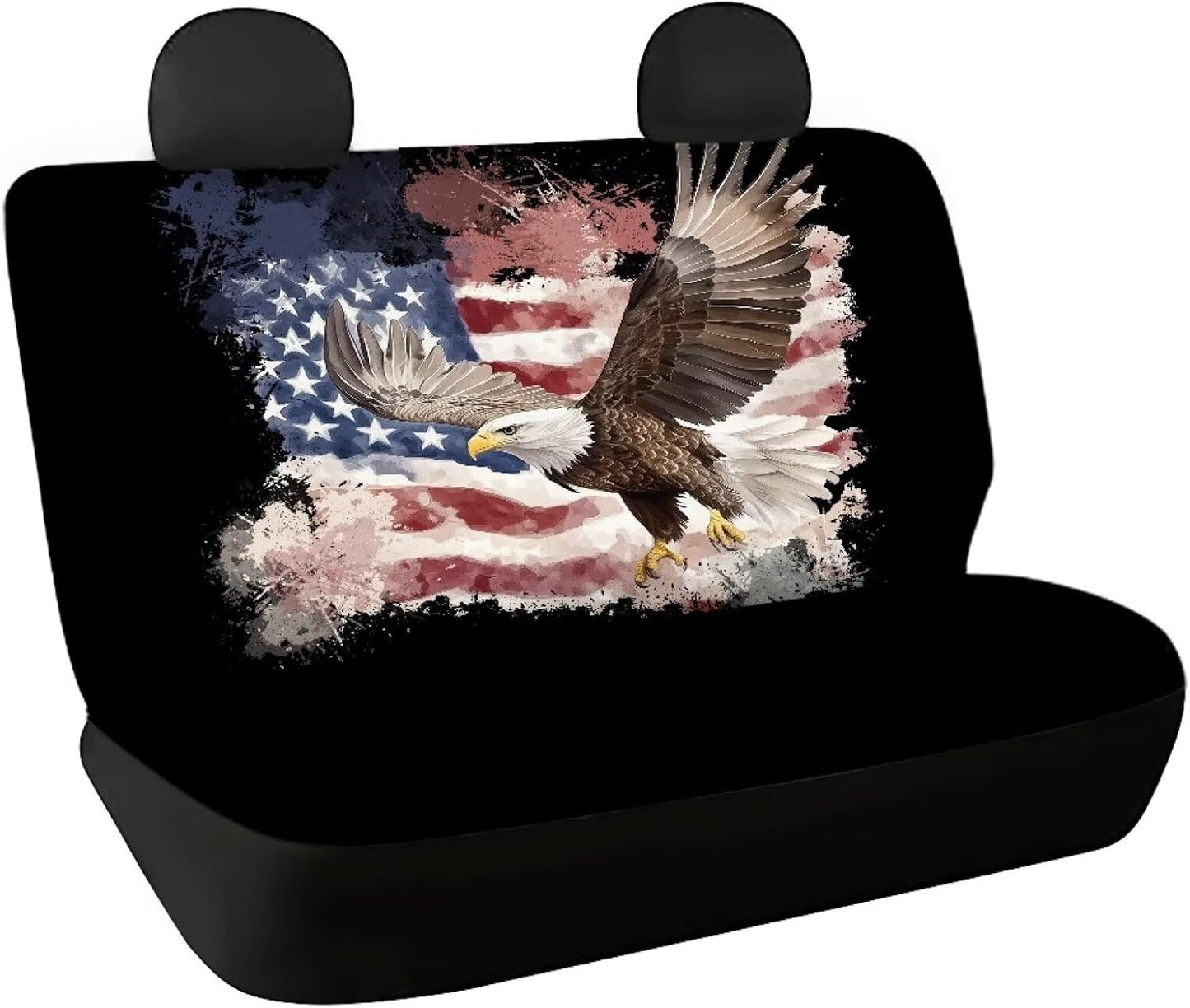 AFPANQZ Cowhide Milk Cow Print Car Rear Bench Protective Seat Cover - Brown, Polyester Fabric, Universal Fit, Full Wrap, Dust-Proof - For Trucks, Vans, SUVs