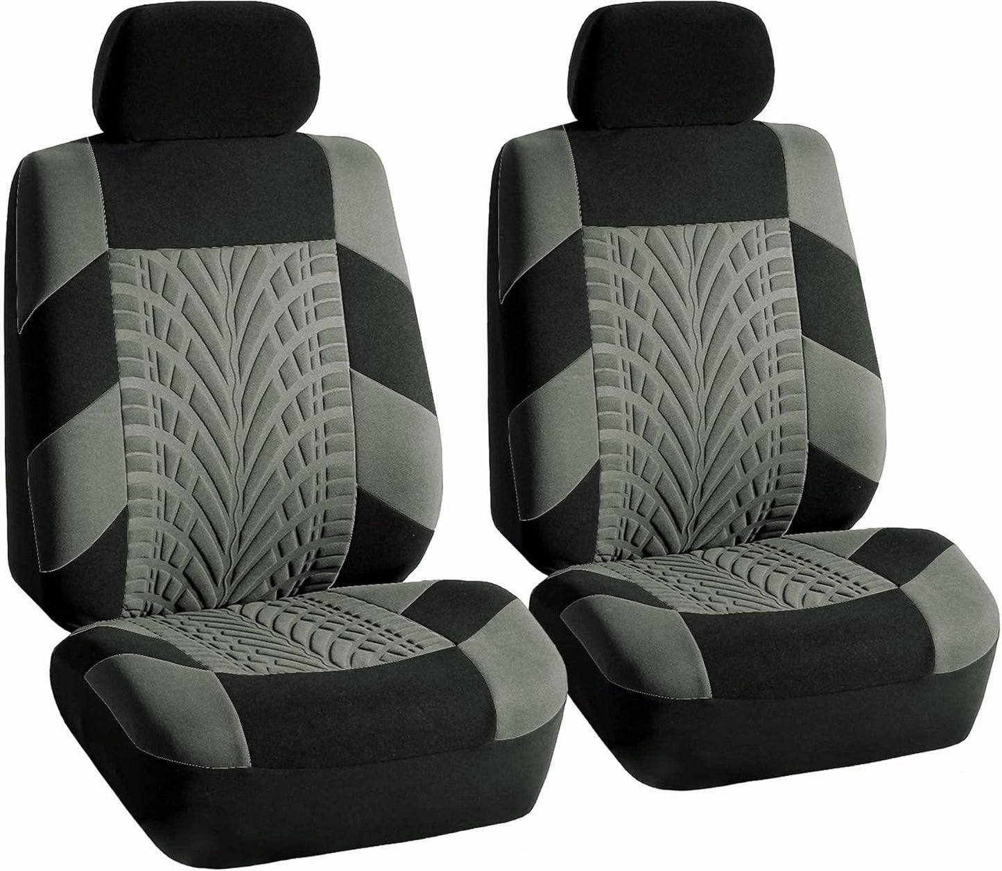 FH Group Car Seat Covers Full Set Premium Cloth - Universal Fit, Automotive, Low Back Front Washable Seat Covers, Airbag Compatible, Split Bench Rear Seat for SUV, Sedan Beige