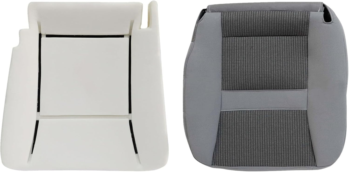 AOUTTUOA Front Driver Side Bottom Replacement Seat Cover Cloth Gray Compatible with Dodge Ram 2500 3500 2006 2007 2008 2009 2010
