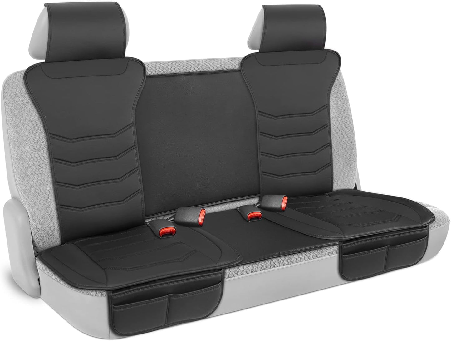 BDK Auto MTSC-9211-BK: Luxefit Faux Leather Bench Seat Cover/Black