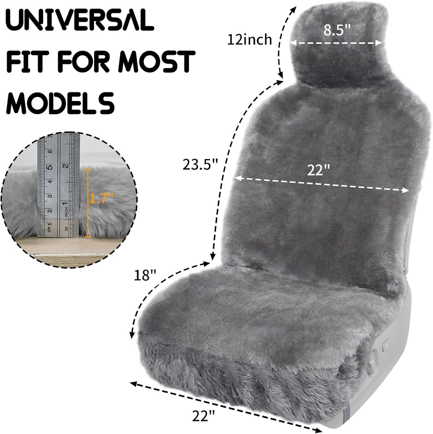Aegis Cover 801009STL Steel Sheepskin Wrap Seat Cover
