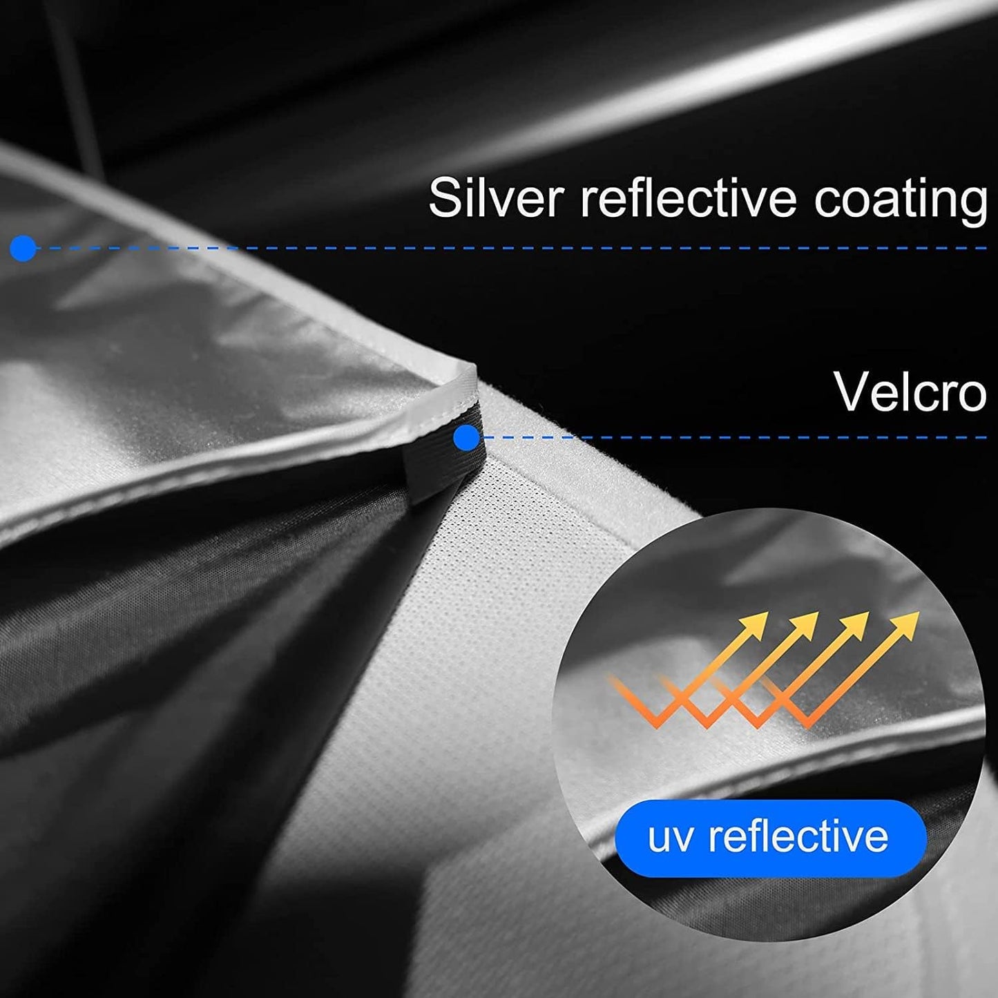 CYBERBEANS Sunshade for Tesla Model 3 Glass Roof Sunshade 2023 No Sag Foldable Sunroof Windshield Shade UV Heat Protection Visor Accessories