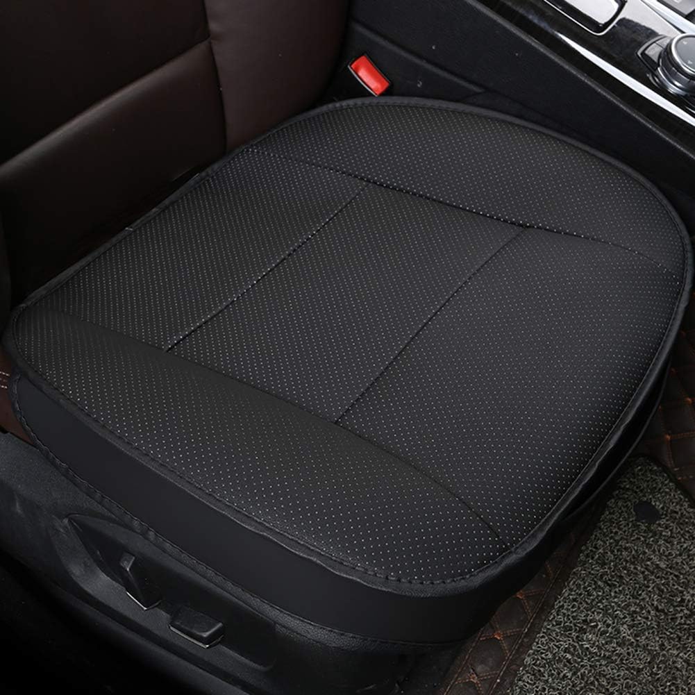 HONCENMAX Car Seat Cover Cushion Pad Mat Protector for Auto Supplies for Sedan Hatchback SUV PU Leather [Without Backrest] 2+1 Front Seat Covers&Rear Seat Cover