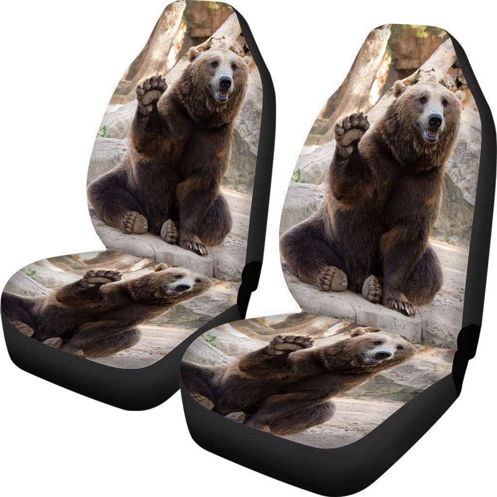 KEIAHUAN Galaxy Owl Car Seat Cover for Women Men, 2 Packs High Back Bucket Universal Fit Auto Seat Covers for Cars, Trucks, SUV, or Van