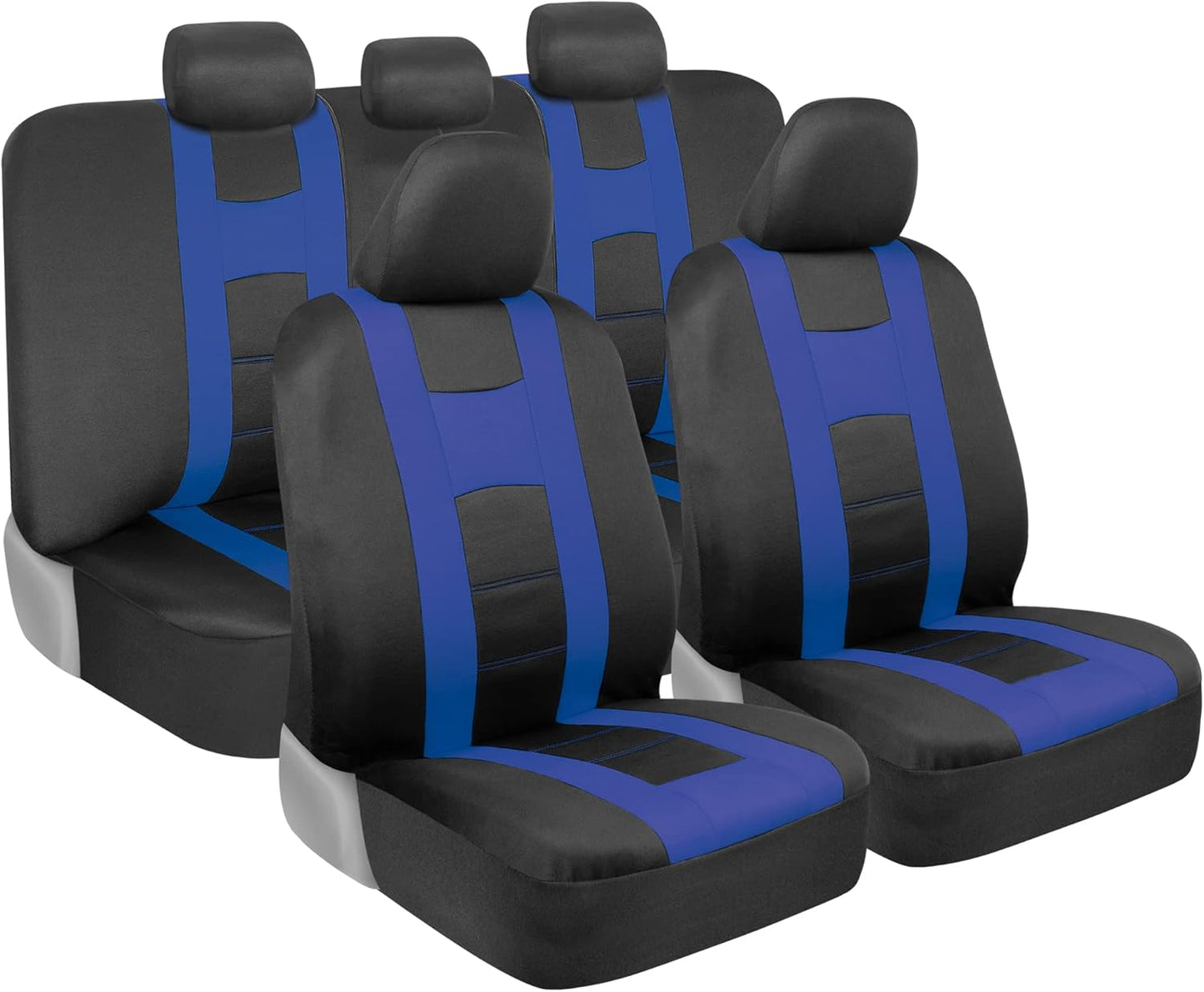 BDK carXS Seat Covers for Cars, Beige Two-Tone Car Seat Covers with Matching Back Seat Cover, Made to Fit Most Auto Truck Van SUV, Interior Car Accessories, Car Seat Cover Full Set