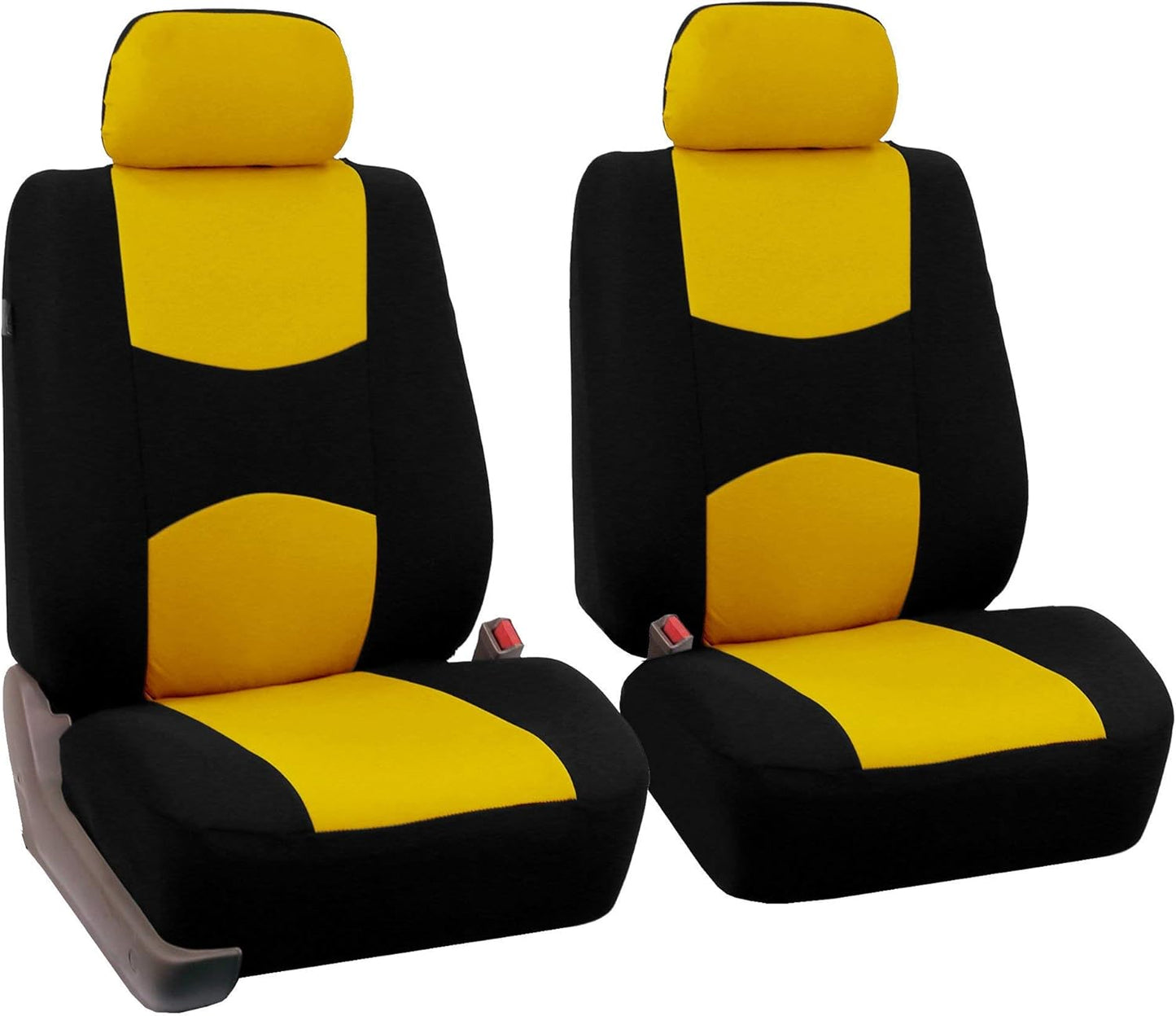 FH Group Car Seat Covers Front Set Cloth -Seat Covers for Low Back Seats with Removable Headrest,Universal Fit,Automotive Seat Cover,Airbag Compatible Car Seat Cover for SUV,Sedan,Van Burgundy