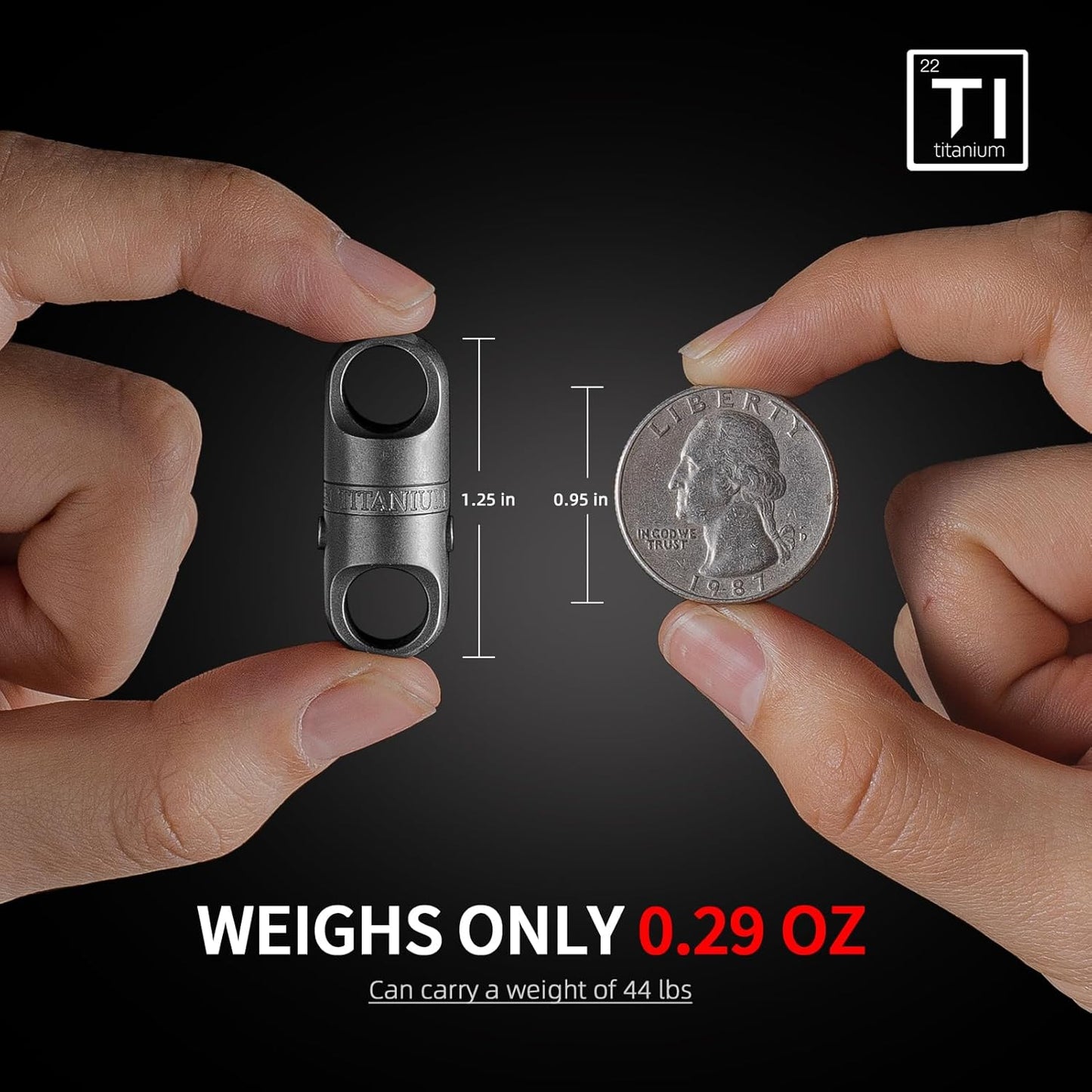 FEGVE Titanium Magnetic Key Holder, Quick Release Keychain, Detachable Magnetic Keychain, Safely Lock System-360 ° Rotatable