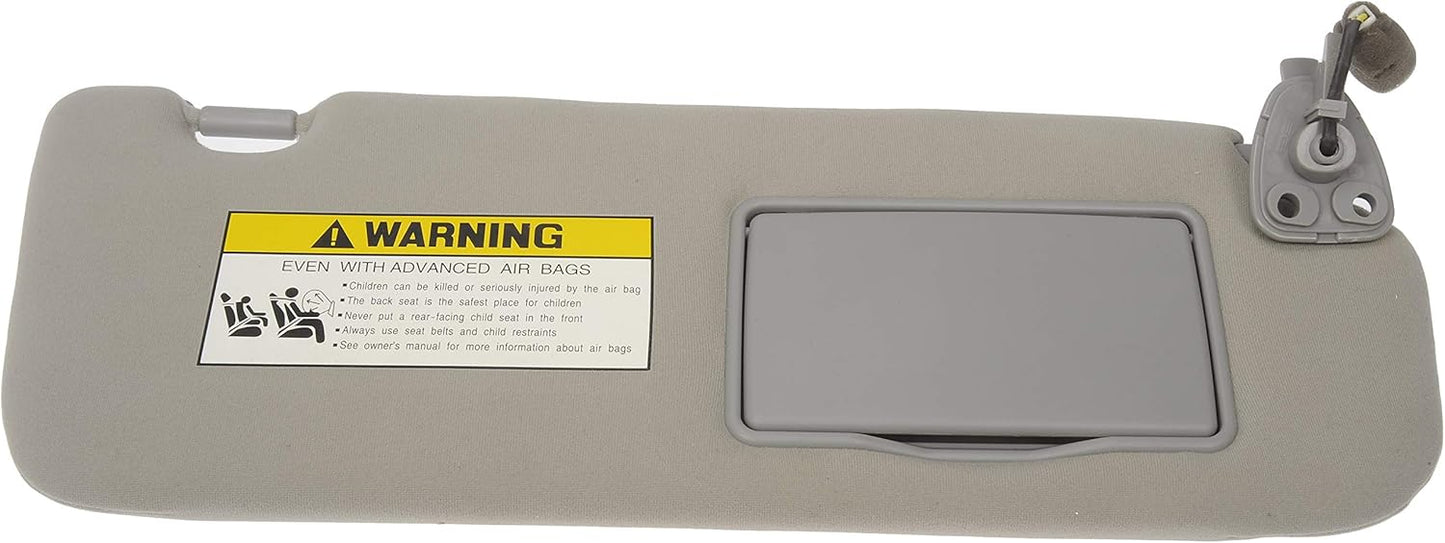 Dorman 74205 Passenger Side Sun Visor Assembly Compatible with Select Hyundai Models, Gray