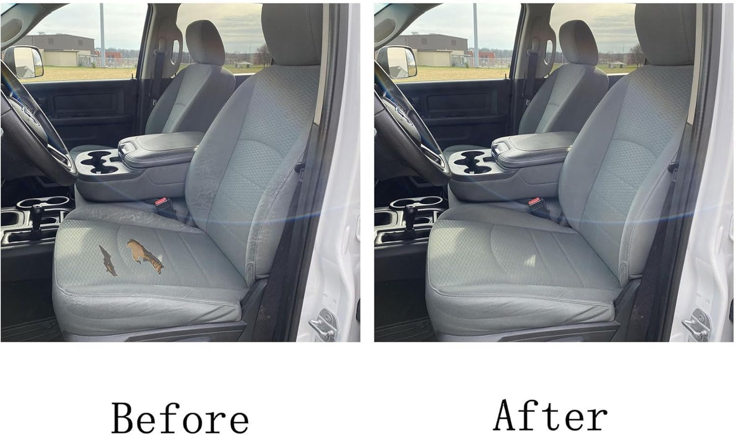 AOUTTUOA Driver Side Bottom and Foam Cushion Cloth Seat Cover Gray Compatible with Dodge Ram 1500 2500 3500 4500 5500 2013 2014 2015 2016 2017 2018