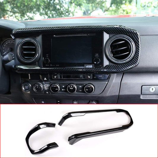 LLKUANG Carbon Fiber Style Dashboard Decoration U Shape Trim For Toyota Tacoma 2016-2020 (Carbon Fiber Style)
