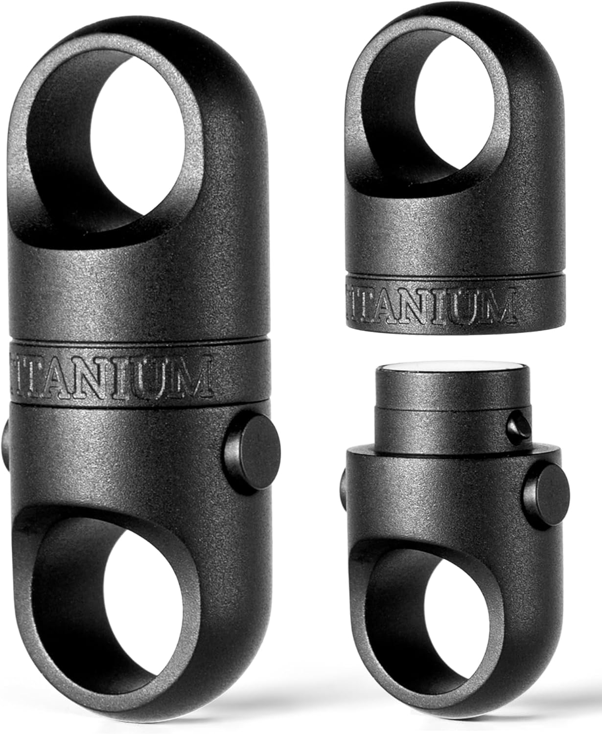 FEGVE Titanium Magnetic Key Holder, Quick Release Keychain, Detachable Magnetic Keychain, Safely Lock System-360 ° Rotatable