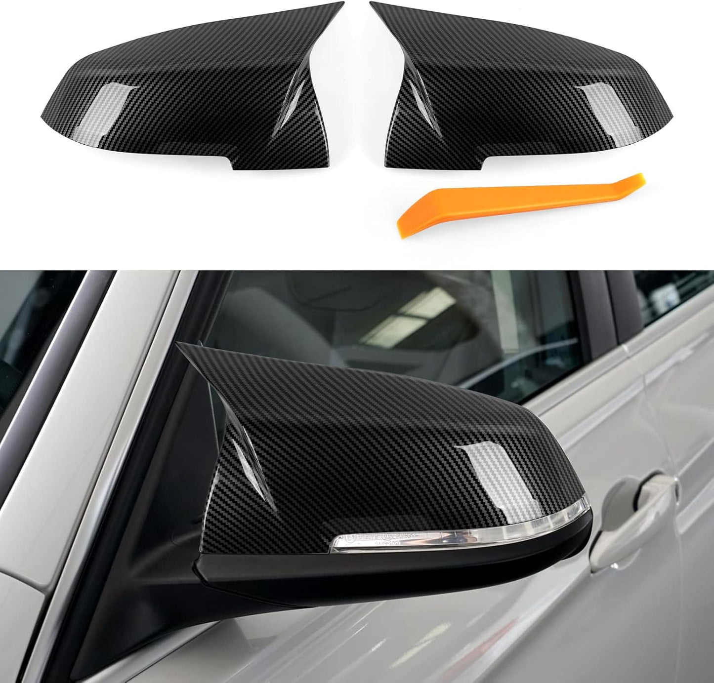 HENGYUESHANG Car Door Pull Handles Cover Carbon Style ABS Trim Decoration fits for BMW 3 4 Series F30 F31 F34 3GT F32 F33 F36 2012-2019 Interior Accessories