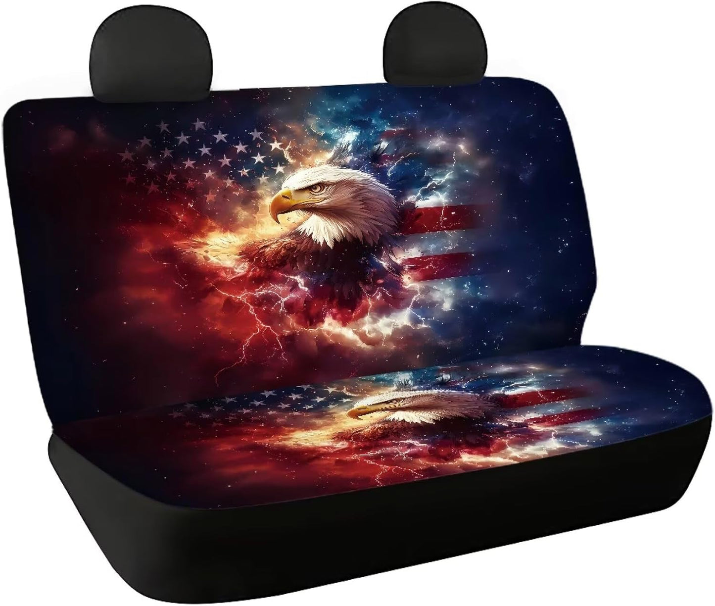 AFPANQZ Cowhide Milk Cow Print Car Rear Bench Protective Seat Cover - Brown, Polyester Fabric, Universal Fit, Full Wrap, Dust-Proof - For Trucks, Vans, SUVs