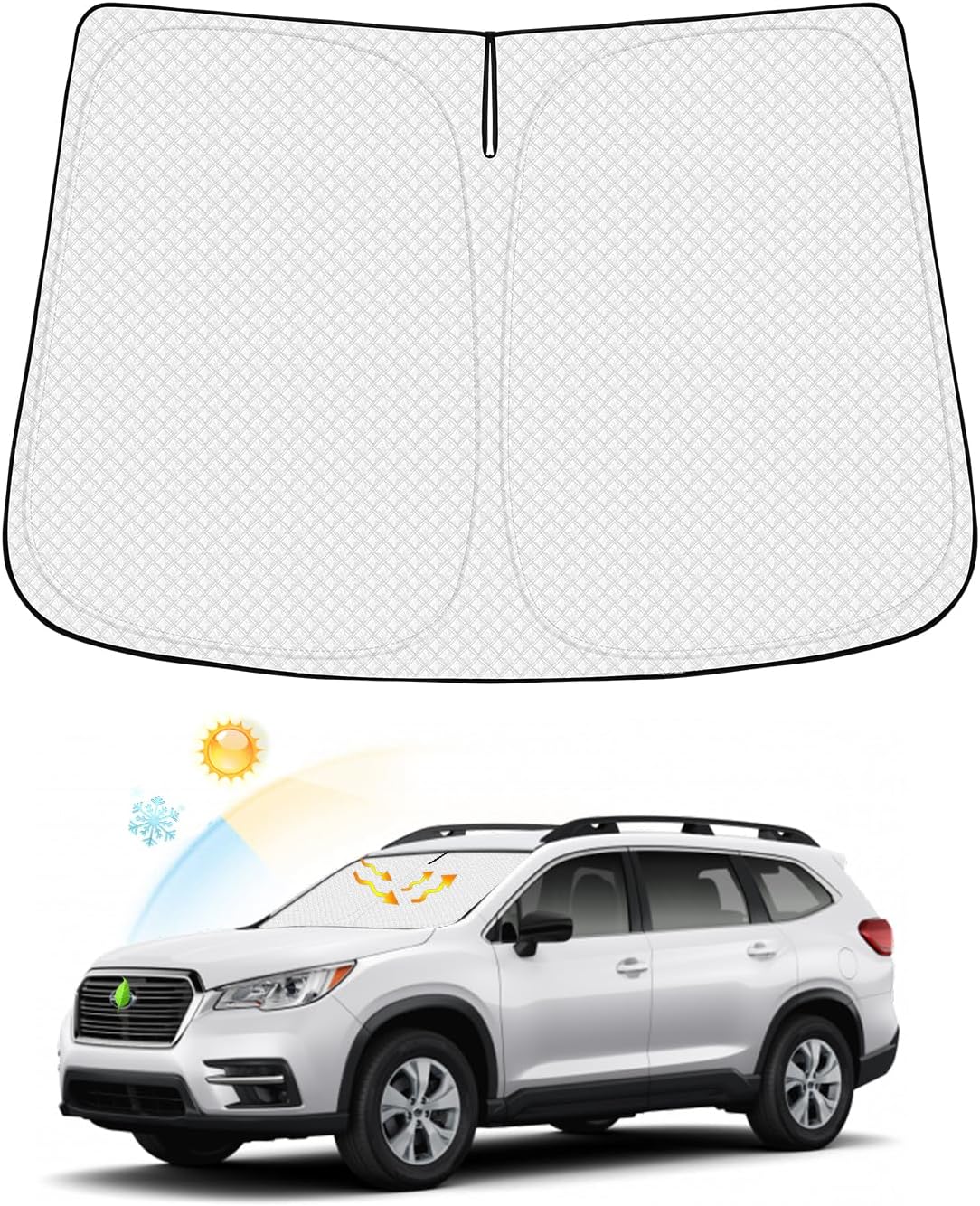 Canvcle Windshield Sun Shade for 2022-2024 2025 Kia Carnival Accessories Thicken 6-Layer Front Window Sunshade Cover Sun Visor Protector Foldable Block UV Rays Keep Vehicle Cool