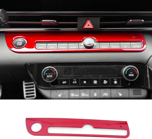 JUIVEEL Gossy Red Style One Piece Car Start Stop Button Cover Start Stop Engine Button Cover Accessories Compatible with Hyundai Elantra 2021-2025 Elantra N 2022-2025 Accessories