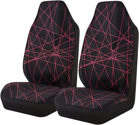 CAR PASS-Universal Wetsuit Waterproof Neoprene Front Car Seat Covers, Airbag Compatible,Fit for Car,Truck,SUV,sedans,Sporty Design (Two Seats)