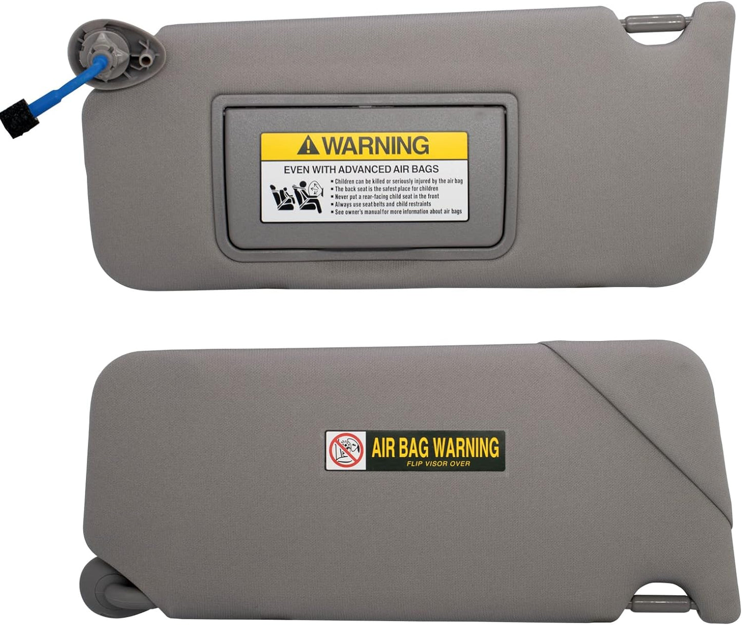 NHILES Left Driver Side Sun Visor Compatible with Honda Accord 2008 2009 2010 2011 2012 2013 2014 2015 2016 2017 with Light Replaces # 83280-TA5-A51ZA (Grey)