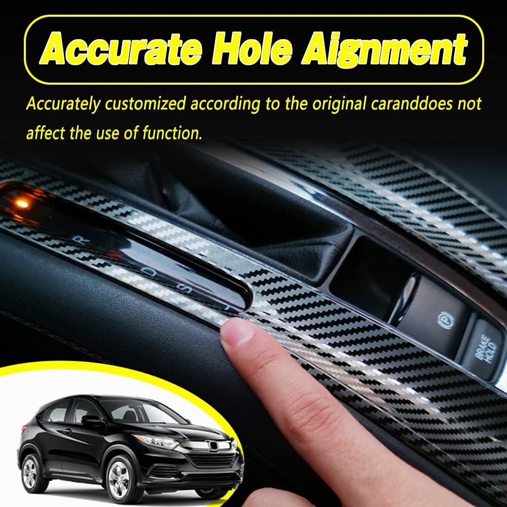 CEBAT Interior Gear Shift Box Panel Cover Water Cup Holder Panel Cover Trim ABS Red Style for Honda HRV 2016 2017 2018 2019 2020 2021 2022