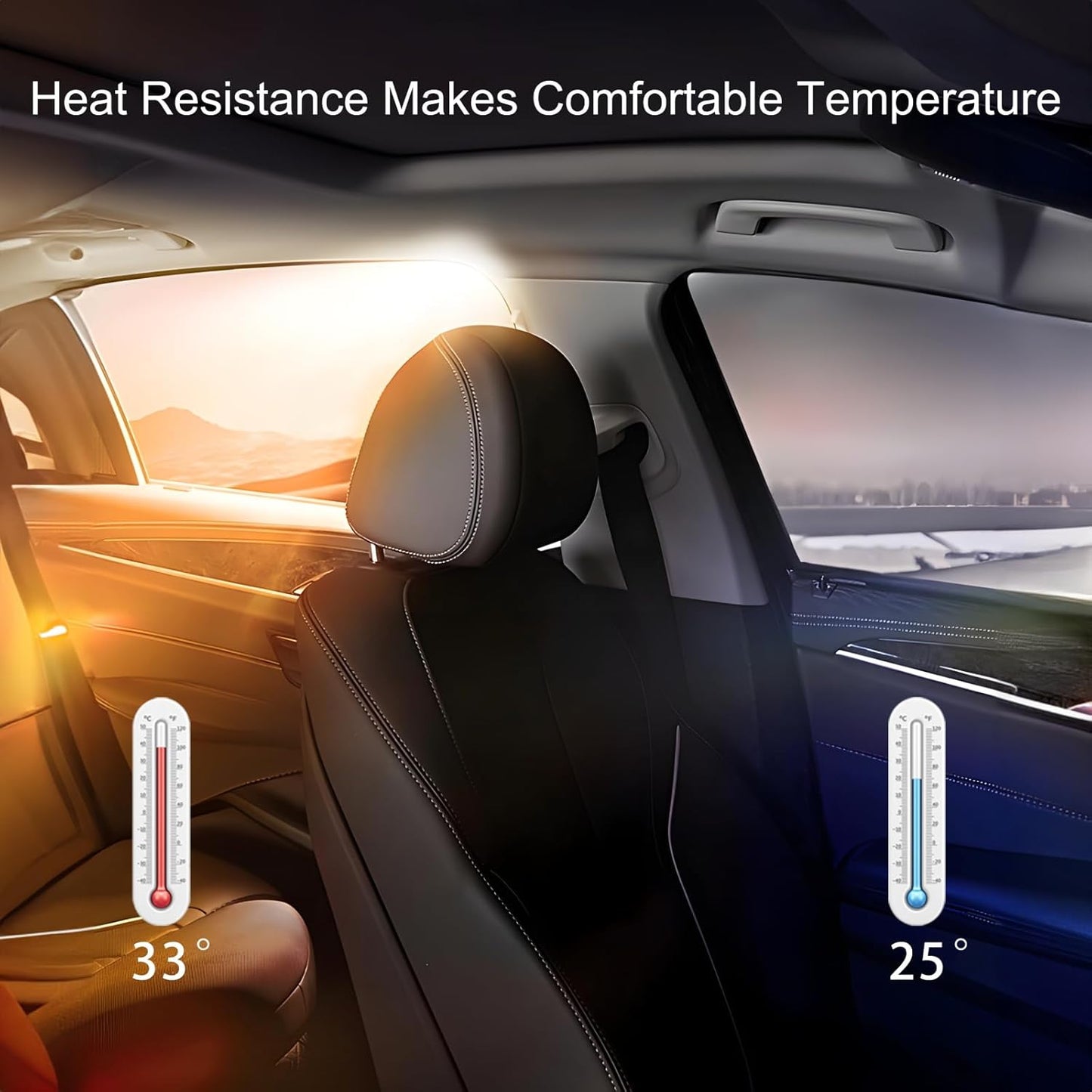 KASHIBANG Window Tint Film, 5% VLT Heat & UV Block, Scratch Resistant Privacy Film, Blackout Auto Windshield Sun Shade Roll - Suitable for Car Side & Rear Windows