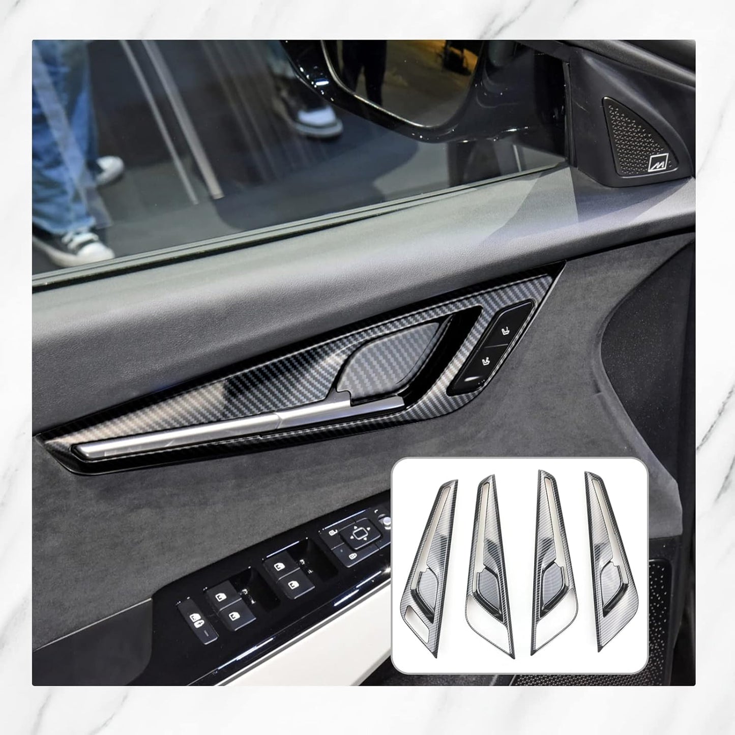 CDEFG Gear Shift Panel Cover for 2022 Kia EV6 Accessories Car Console Gear Shift Knob Panel Trim Decoration Frame Sticker Trim for 2022 EV6 Interior Accessories