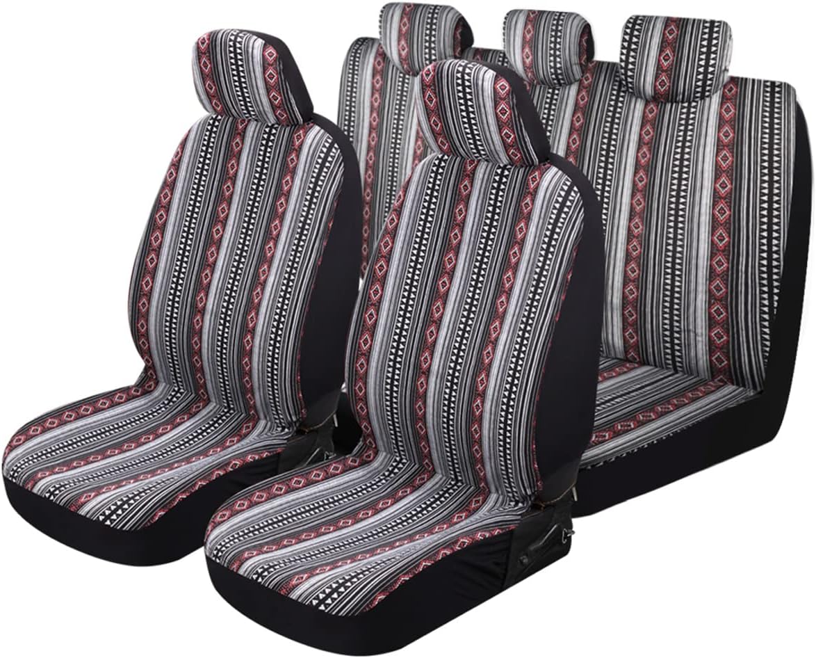 P&J Durable Blanket Car Seat Cover Magic Boho Bucket Universal Fit for Cars SUVs Trucks Vans