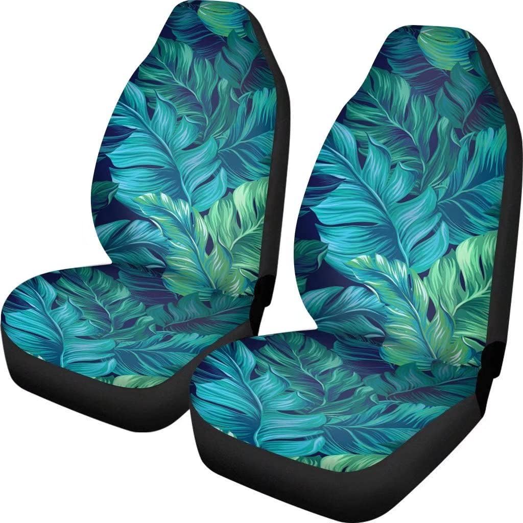 KEIAHUAN Galaxy Owl Car Seat Cover for Women Men, 2 Packs High Back Bucket Universal Fit Auto Seat Covers for Cars, Trucks, SUV, or Van