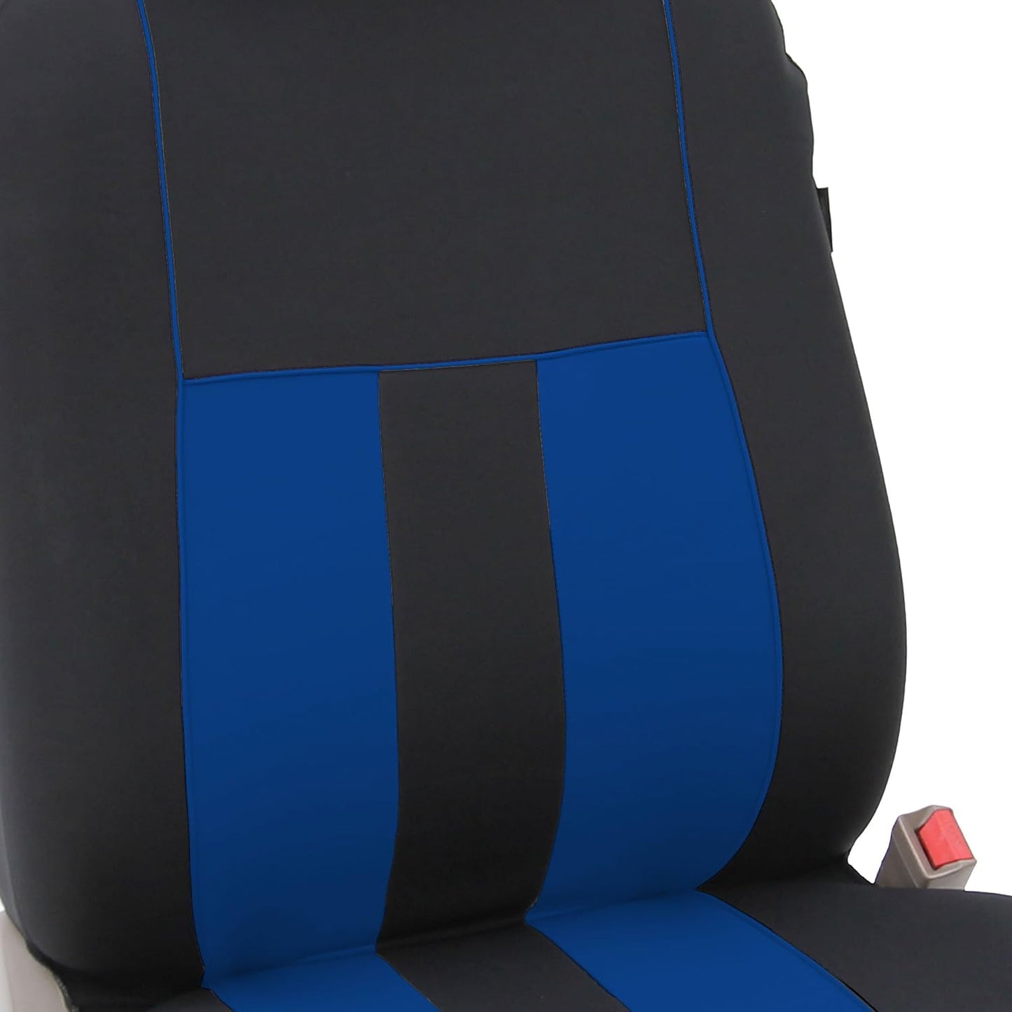FH Group Three Row Striking Striped Full Set Car Seat Covers, Airbag Compatible & Split Ready – Universal Fit for Cars Trucks & SUVs (Blue) FB036217