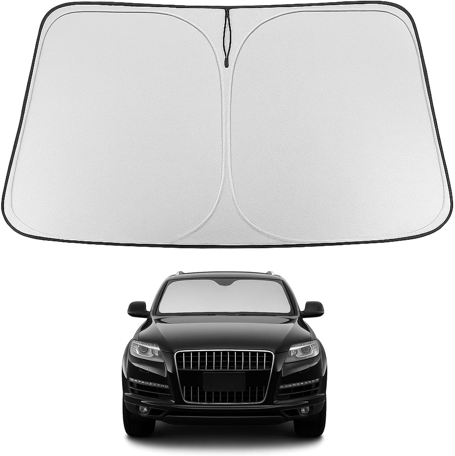 Proadsy Front Windshield and Side Windows Custom Fit 2018-2025 Freightliner Cascadia, Semi-Truck Semi, Commercial & Big Rig Truck Sun Shade Foldable Sun Protector Privacy Cover 2025 Upgrade