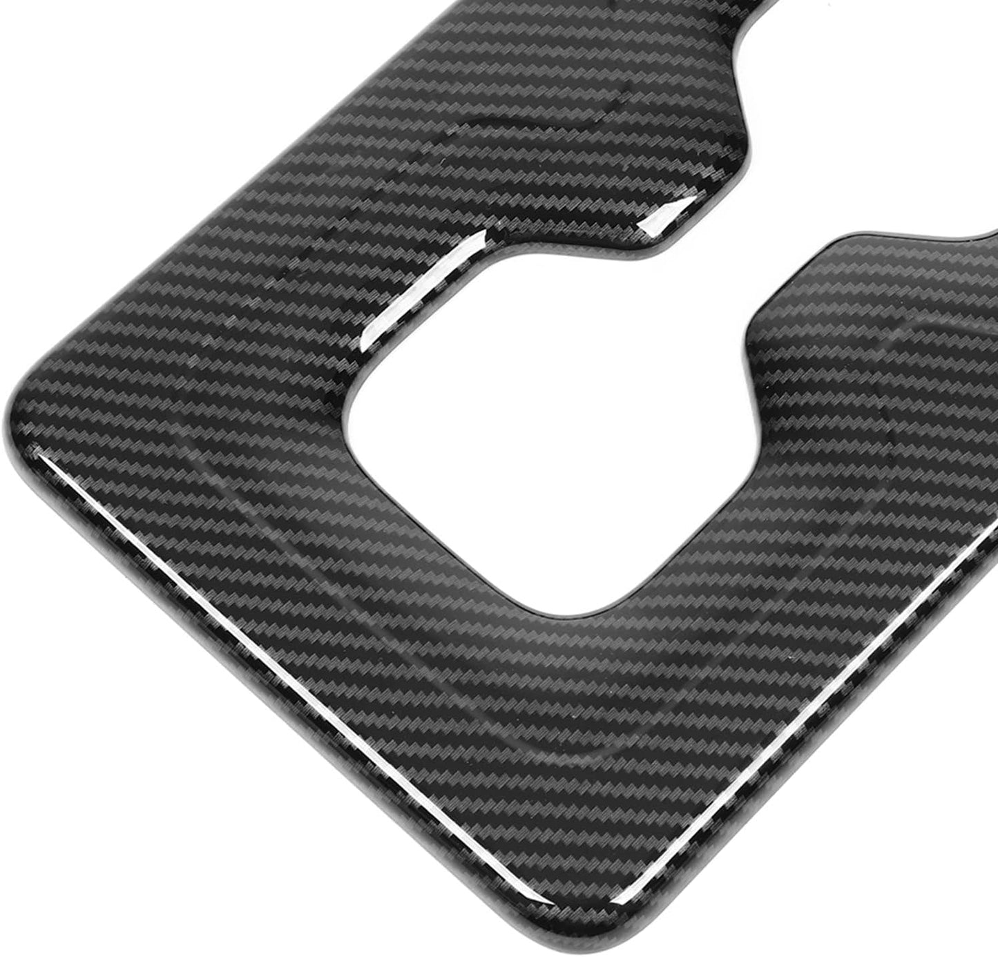 Center Console Water Cup Holder Frame, Rear Water Cup Holder Frame Cover Trim Carbon Fiber Look Replacement for Mitsubishi Outlander 2023