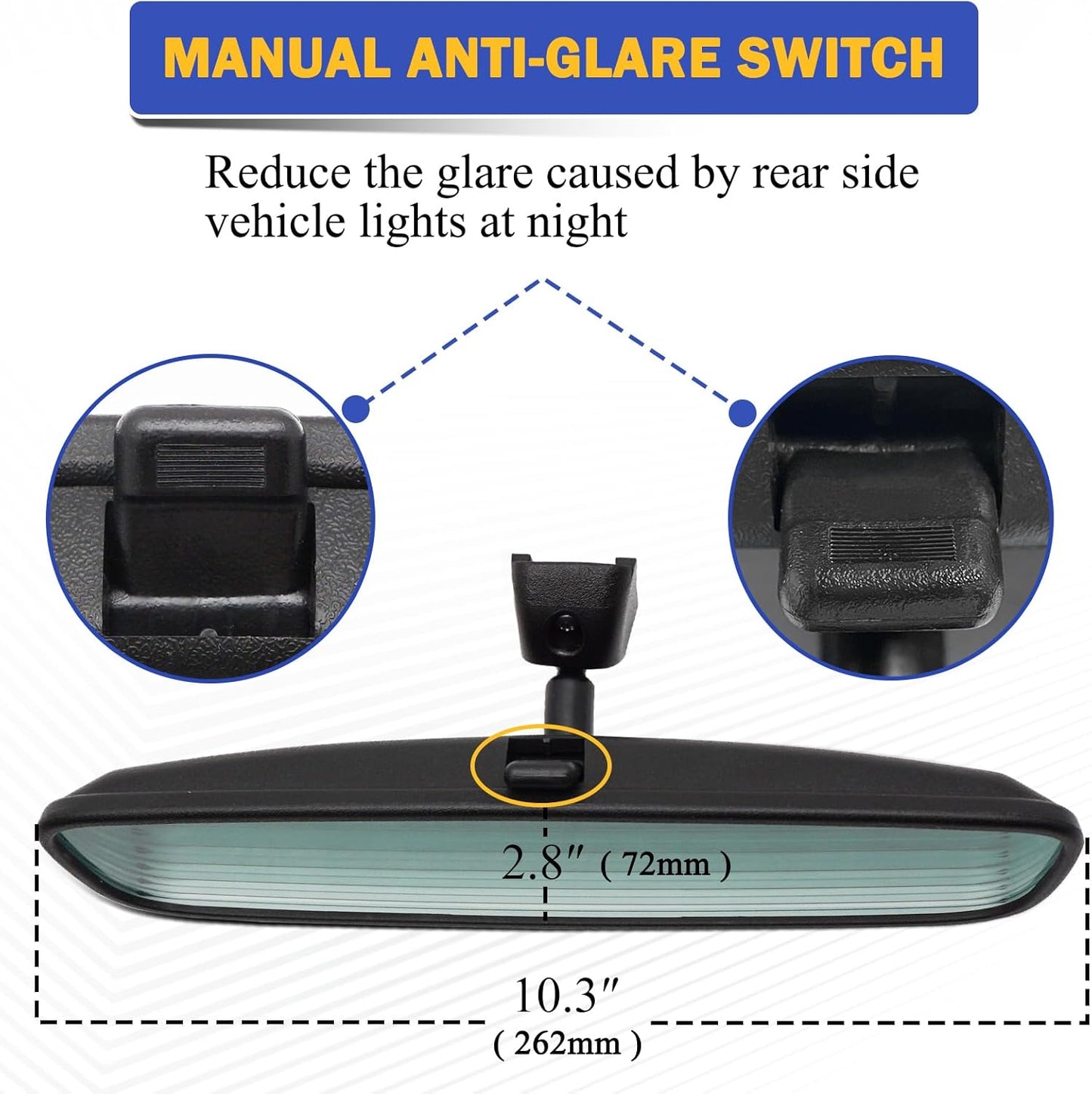 OEM Factory Interior Rear View Mirror Assembly for 11-15 Hyundai Elantra/Sonata 11-14/Tucson 11-15/Veloster 12-15/Kia Forte 10-15/Optima 11-15/Forte5 Sorento Soul
