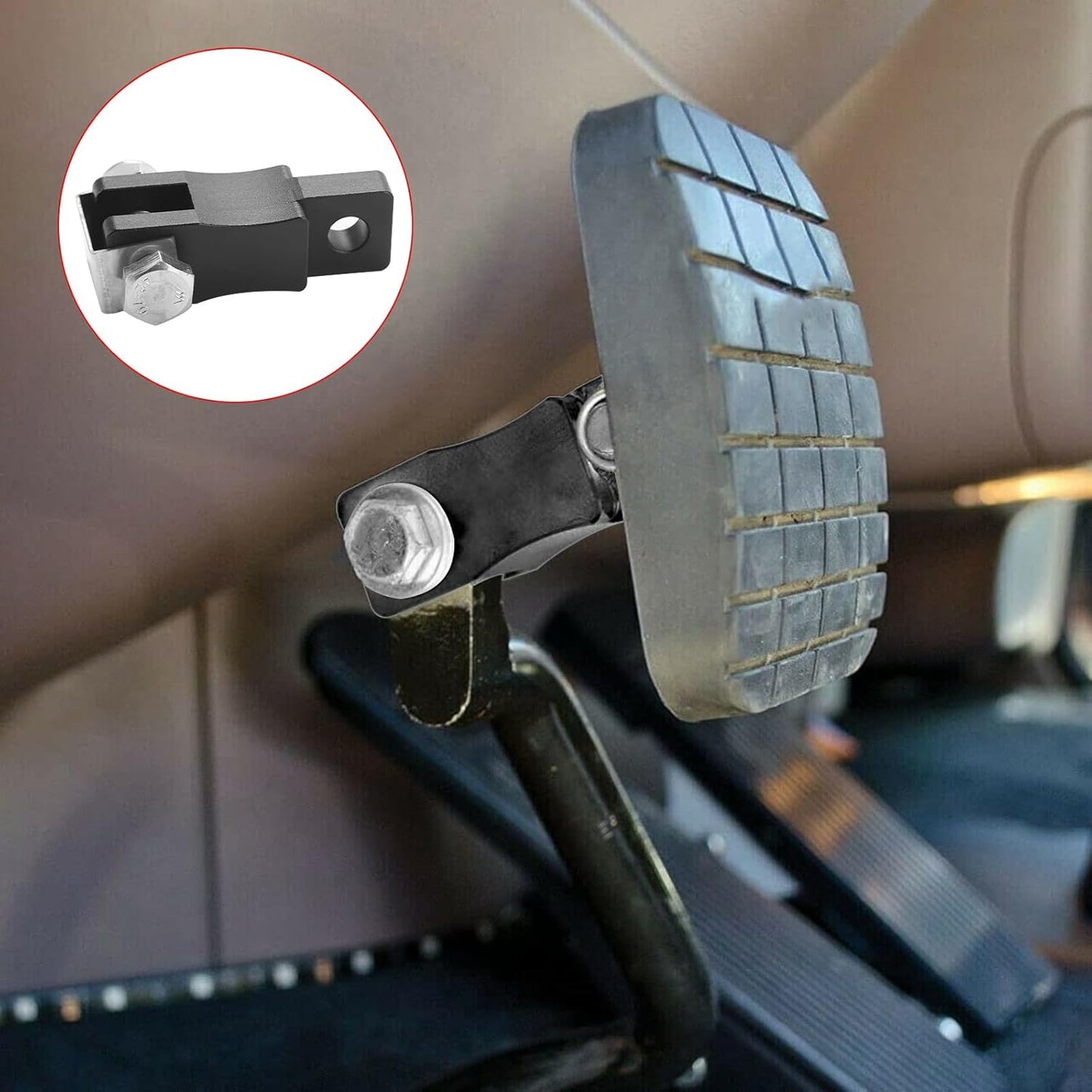 TomGoo 2" Billet Aluminum Clutch Pedal Extender Compatible with Peterbilt 378 379 386 388 389Trucks - Billet Aluminum Clutch Pedal Extension （Black）