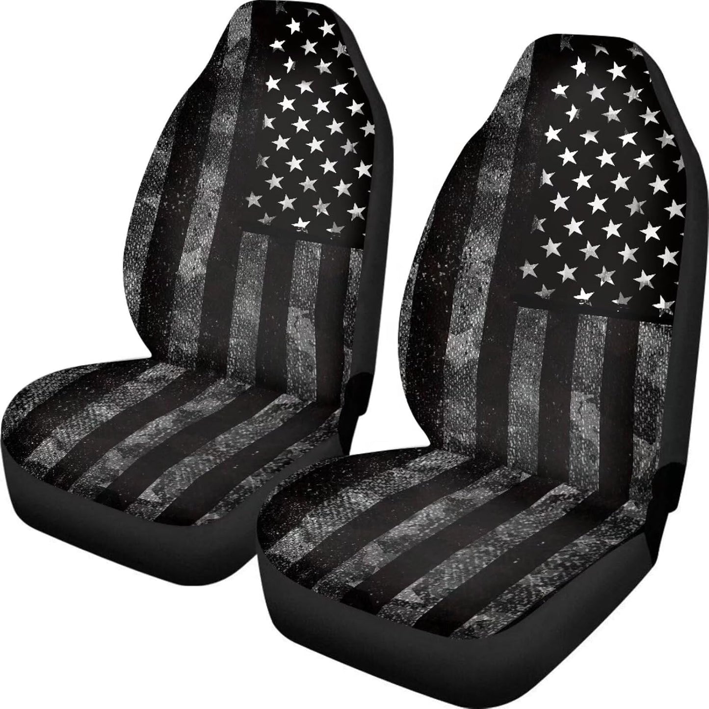 KEIAHUAN Galaxy Owl Car Seat Cover for Women Men, 2 Packs High Back Bucket Universal Fit Auto Seat Covers for Cars, Trucks, SUV, or Van