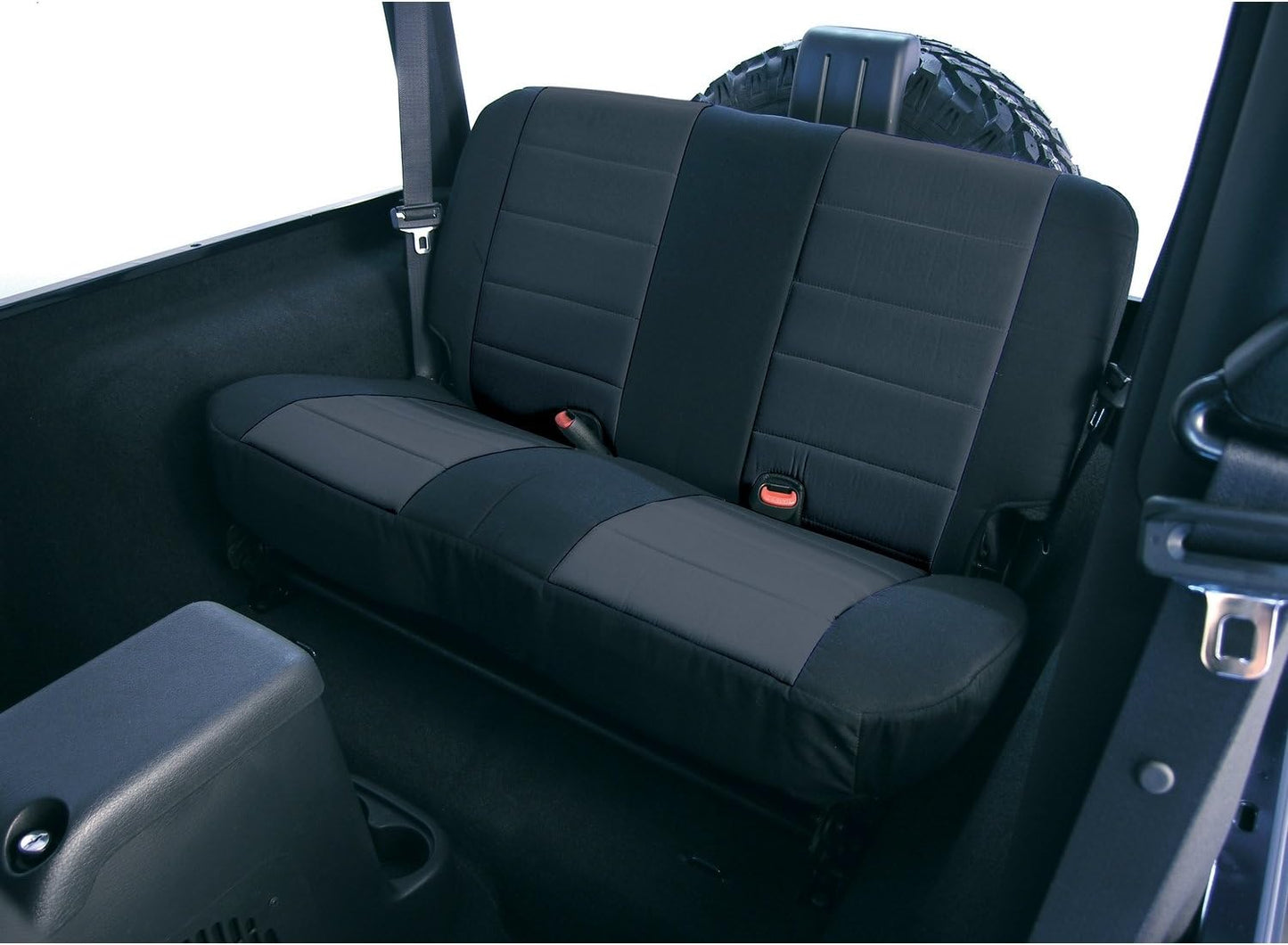 Rugged Ridge 13280.01 Black/Black Custom Fit Poly Cotton Rear Seat Cover