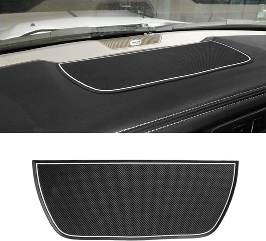 Auovo Dashboard Mat Liner for Dodge Ram Pickup 1500 2500 3500 2011-2018 Interior Accessories Car Dash Trim Rubber Pad Cover Soft Tray(1 PCS) (White)
