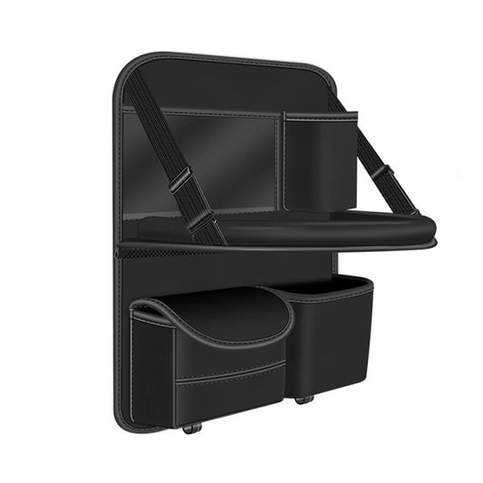 Car Backseat Organizer Tissue Box Holder Waterproof Automotive Accessories Seat Back Organizer Storage Pocket for Snacks Black