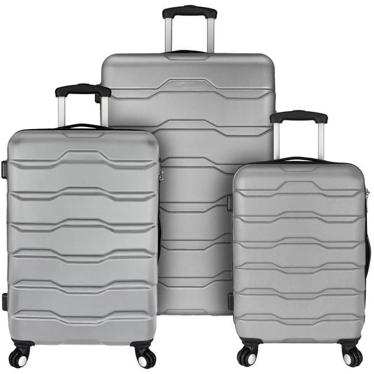 Omni 3 Piece Hardside Spinner Luggage Set, Grey