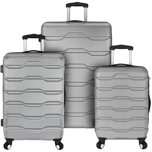 Omni 3 Piece Hardside Spinner Luggage Set, Grey