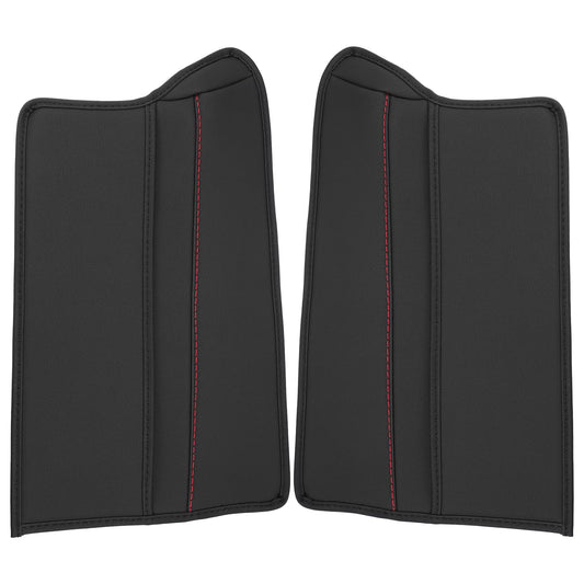 Unique Bargains 2 Pcs Car Center Console Armrest Cover for Nissan Rogue 2021-2022 Faux Leather Black Red Stitches
