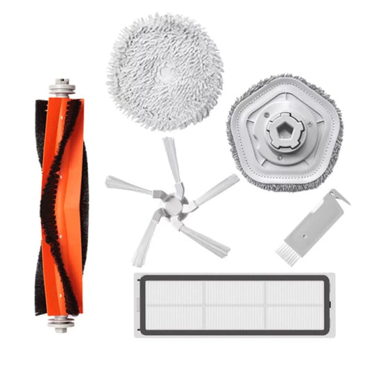 1 Set Rolling Brush Side Brushes Mop Cloth Kit For Dreame-bot W10 Vacuum Cleaner