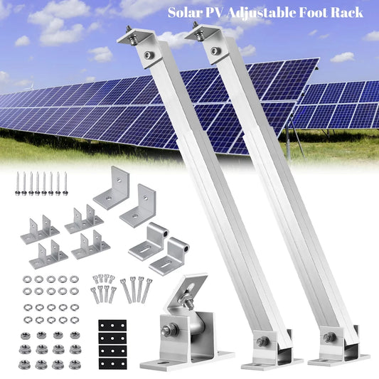 Ablink Adjustable Solar Panel Mount Brackets 15°-30° Adjustable Solar Panel Tilt Mount Brackets for Solar Panels Installed on Any Flat Surface for RV, Roof, Boat, Any Off-Grid Systems