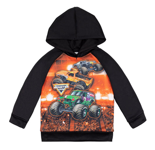 Monster Jam Grave Digger El Toro Loco Maximum Destruction Toddler Boys Fleece Pullover Hoodie Toddler to Big Kid