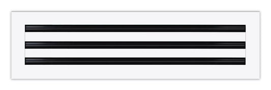 22x6 Modern AC Vent Cover - Decorative White Air Vent - Standard Linear Slot Diffuser - Register Grille for Ceiling, Walls & Floors - Texas Buildmart