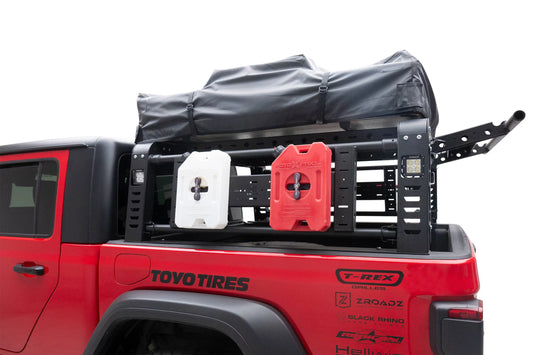 2019-2022 Jeep Gladiator Access Overland Rack With Three Lifting Side Gates, Without Factory Trail Rail Cargo System - PN #Z834201