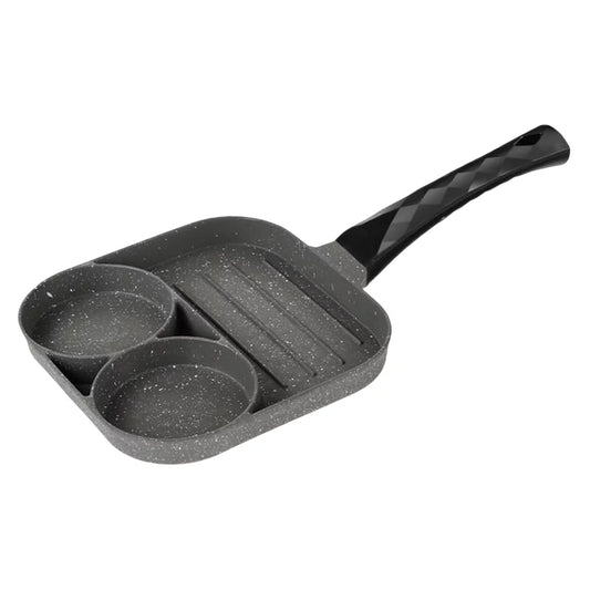 Egg Pancake Steak Pan Fried Egg Cooker,Small Breakfast Frying Grill Pot Omelet Pan,2 in 1 Pancake Pans with for Ham