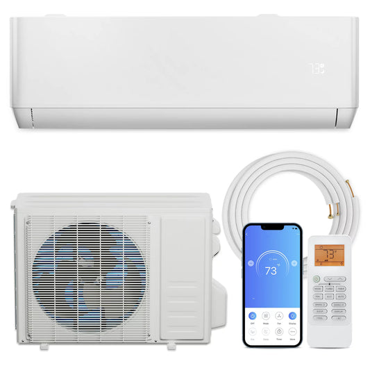 Magshion 12000 BTU Wifi Enabled 22 SEER Mini Split Air Conditioner & Heater, Wall-Mounted AC Unit Cools Rooms up to 550 Sq.Ft, Energy Efficient Inverter AC with Heat Pump, White