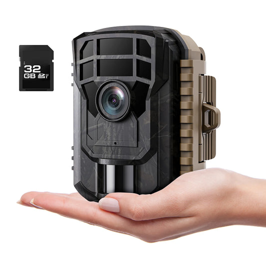 CAMPARK Trail Camera with SD Card 24MP 1080P Game Hunting Deer Camera with Night Vision Waterproof IP56 Motion Activated 120°Wide-Angle 2.0 LCD Trail Cam for Wildlife Monitoring