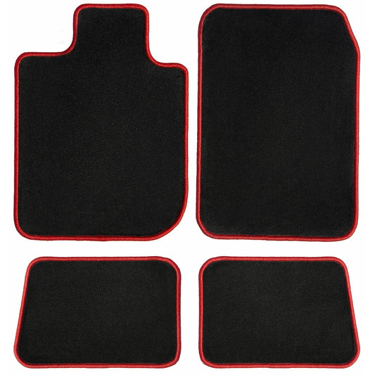 GGBAILEY BMW 5 Series (Wagon) Black with Red Edging Carpet Car Mats / Floor Mats, Custom Fit for 2013, 2014, 2015, 2016, 2017 - Driver, Passenger & Rear Mats