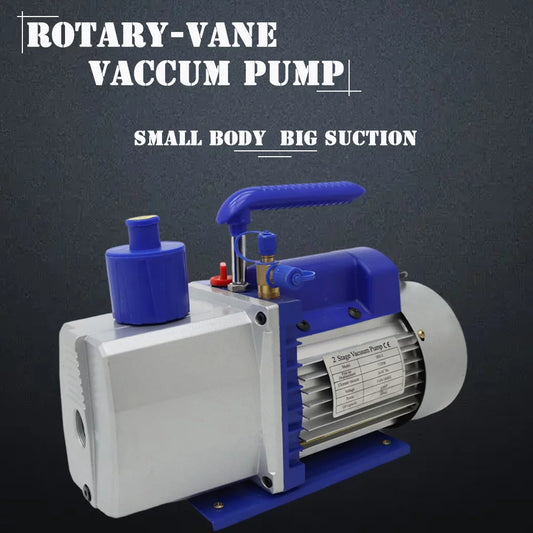 INTBUYING Electric Rotary Vane Vacuum Pump Air Tool Two-Stage 7CFM Oil Capacity 370ml