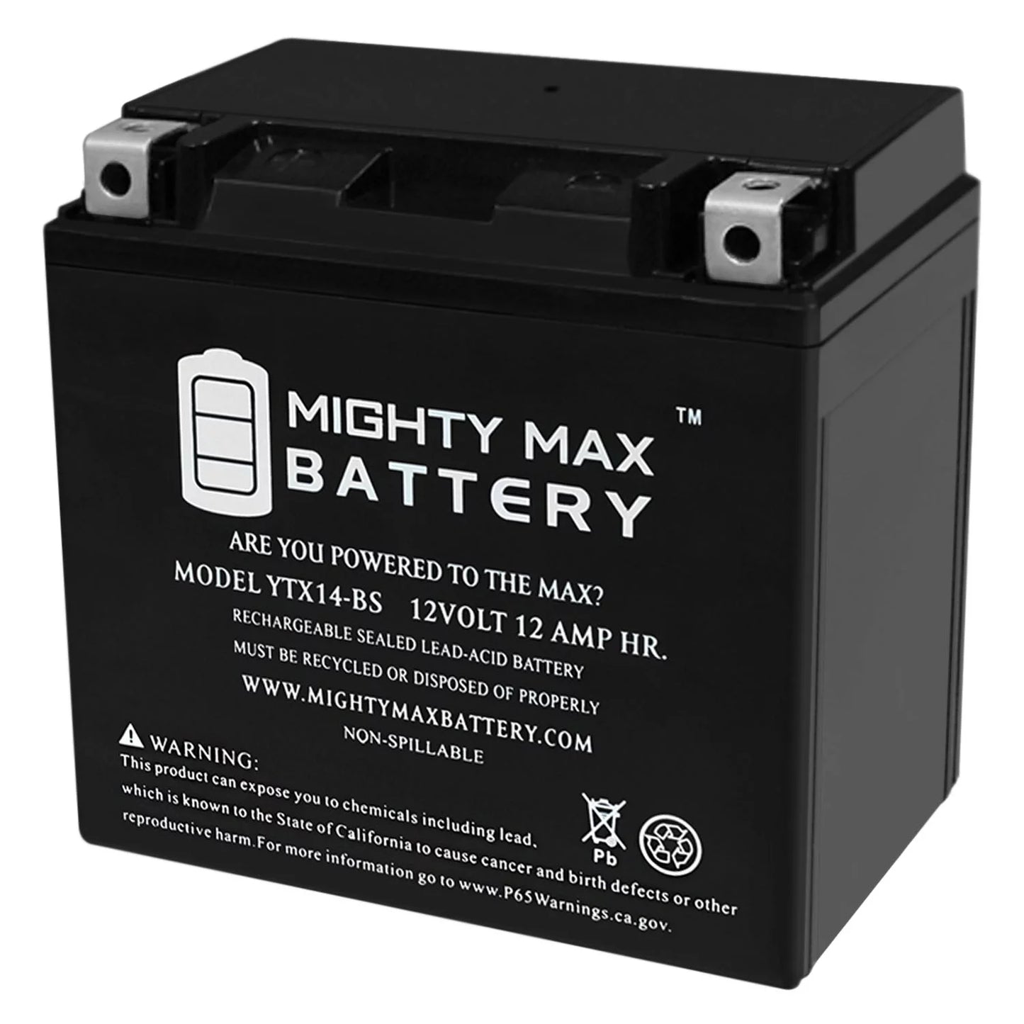 YTX14-BS Battery Replacement for Yuasa YUAM3RH4S