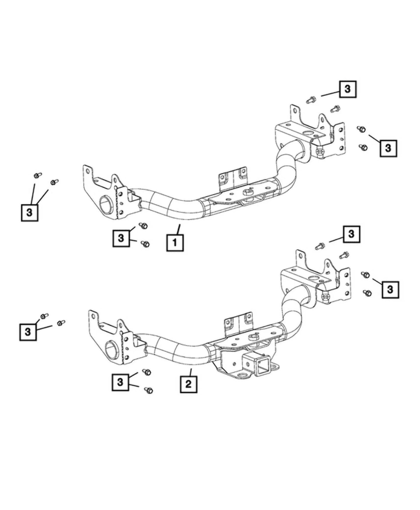 New Genuine Mopar Receiver Trailer Tow OE 55398273AD